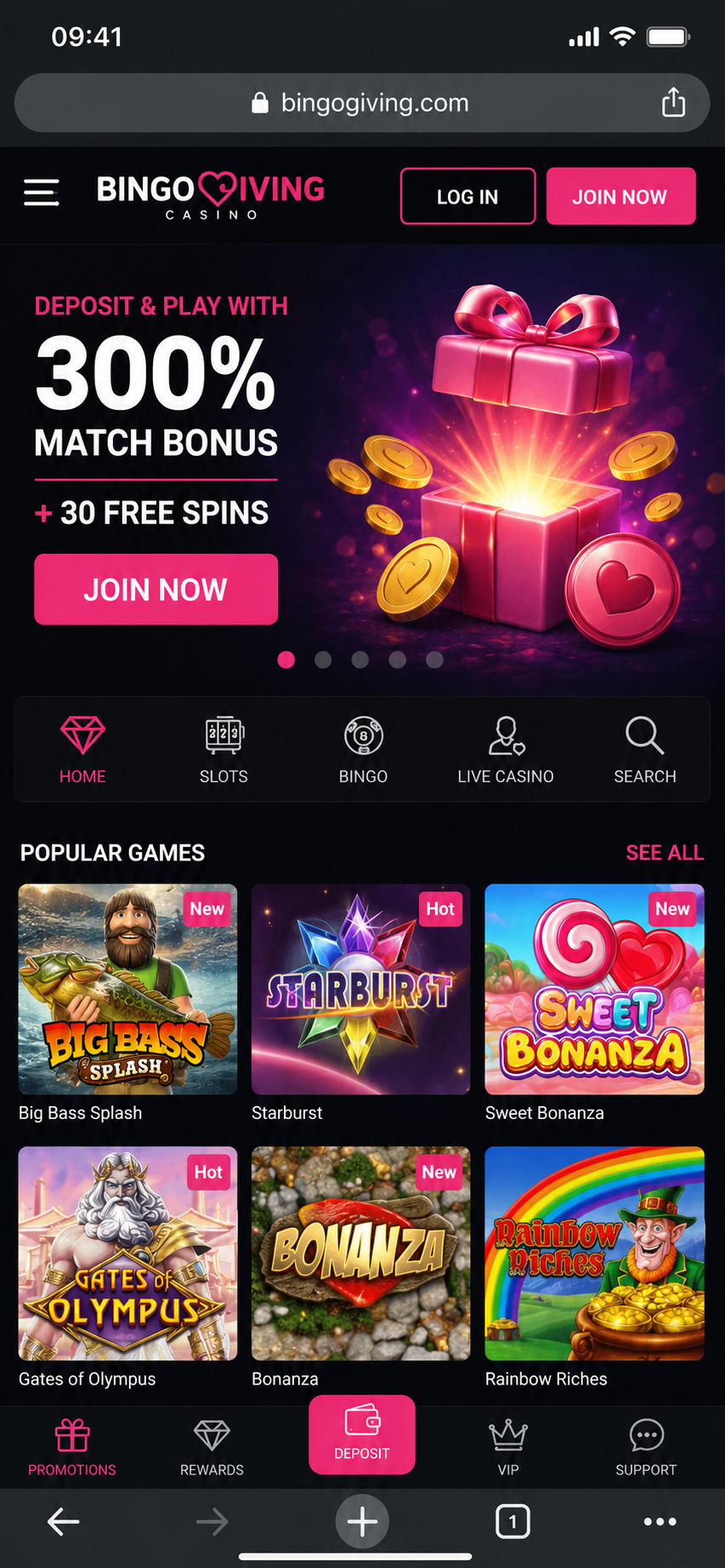 BingoGiving Casino